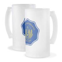Chope à bière en verre givré 16oz personnalisable (Lot de 2) (sous licence type MANGA DISNEY, etc..)