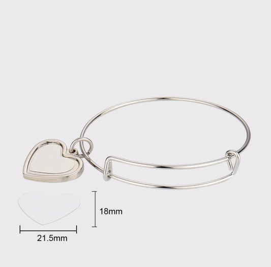 Bracelet rétractable cœur